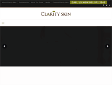 Tablet Screenshot of clarityskin.com